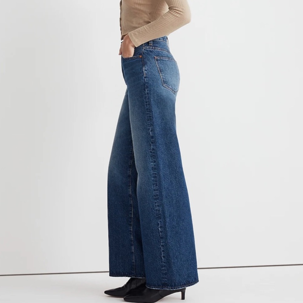 Madewell Dark Blue Wide Leg Jeans